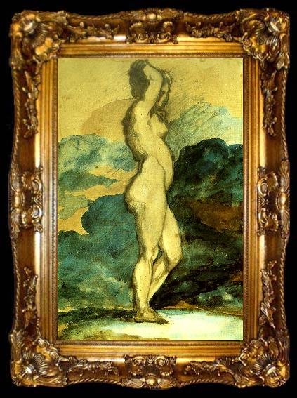 framed  Theodore   Gericault femme nue, ta009-2